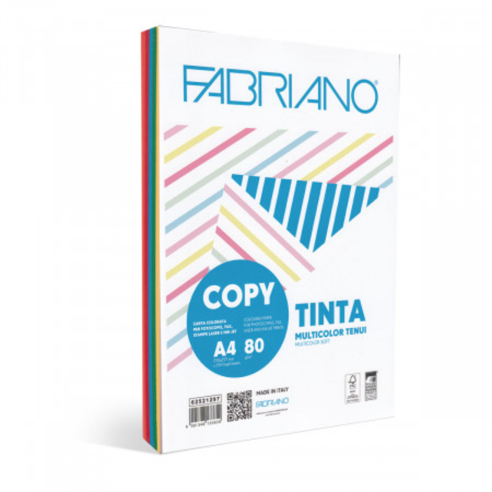 13095-450-450px Papir Copytinta A4 80g pk250 Fabriano mix 5 jarkih boja - Slika 1