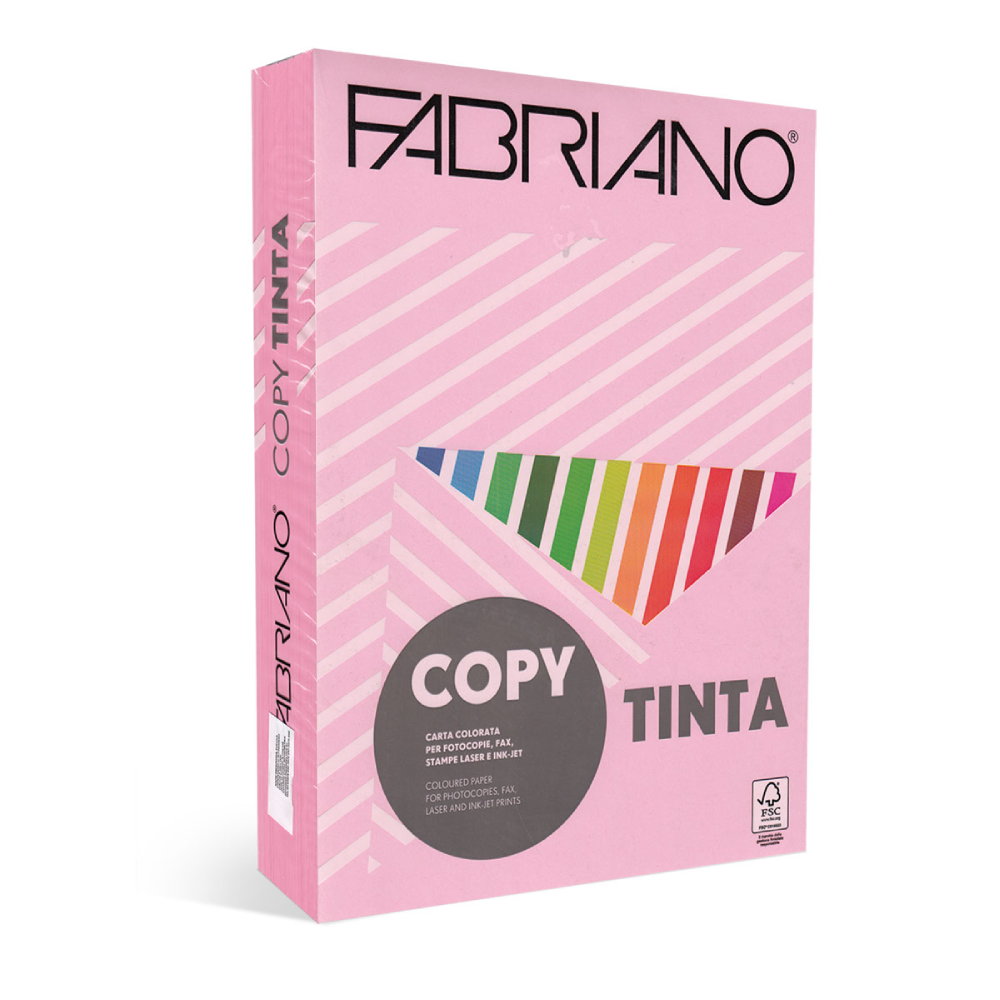 55073 Papir Copytinta A4 80g pk500 Fabriano svetlo roze (rosa) - Slika 1