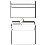 Koverat B6 beli samolepljivi