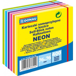 Blok samolepljiv kocka 76x76mm 400L Donau 5 boja neon+bela
