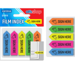 Samolepljivi index Sign here 44*12*5mm 100l