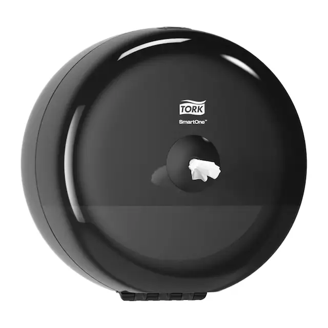 681008-00-angled-with-refill Tork T9 SmartOne držač toalet papira u rolni crni 681008 - Slika 1
