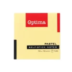 Blok samolepljiv 76x76mm 100L Optima pastel žuti